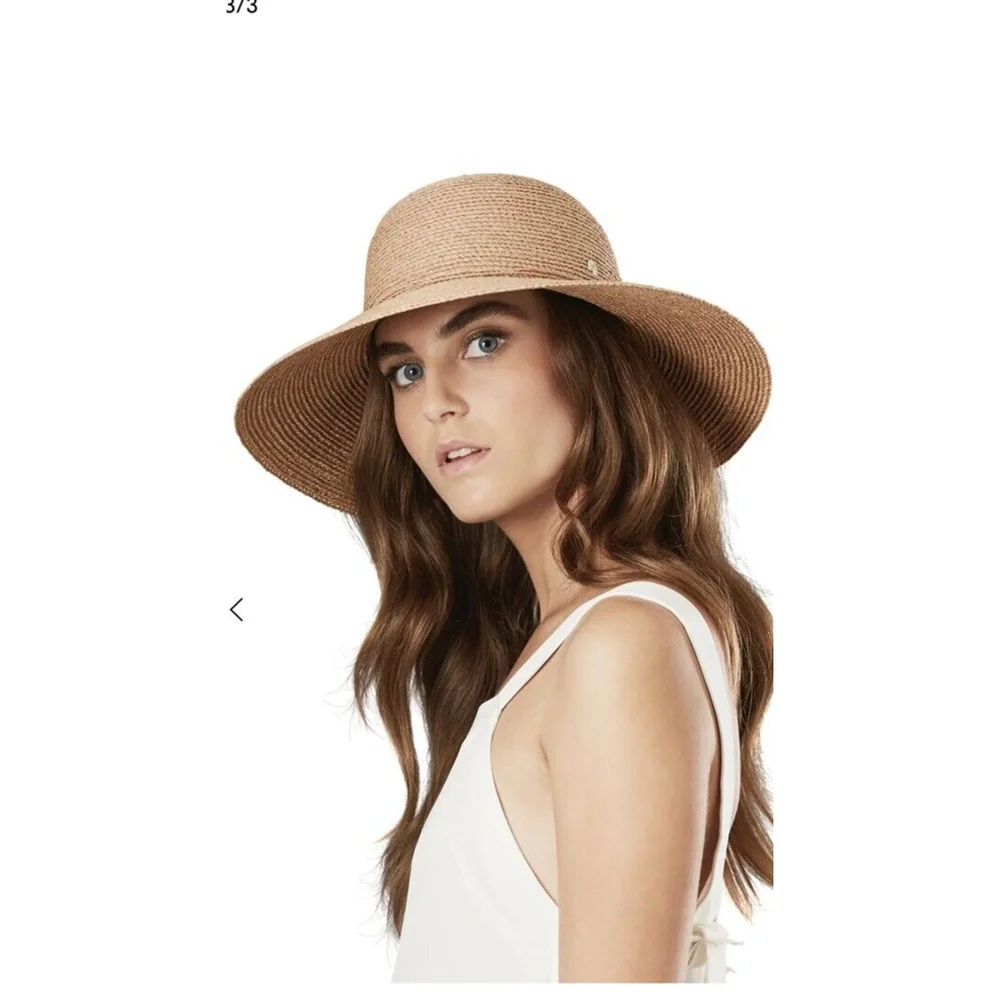 HELEN KAMINSKI 4” HAT WIDE BRIM DELPHINA RAFFIA - Picture 2 of 13